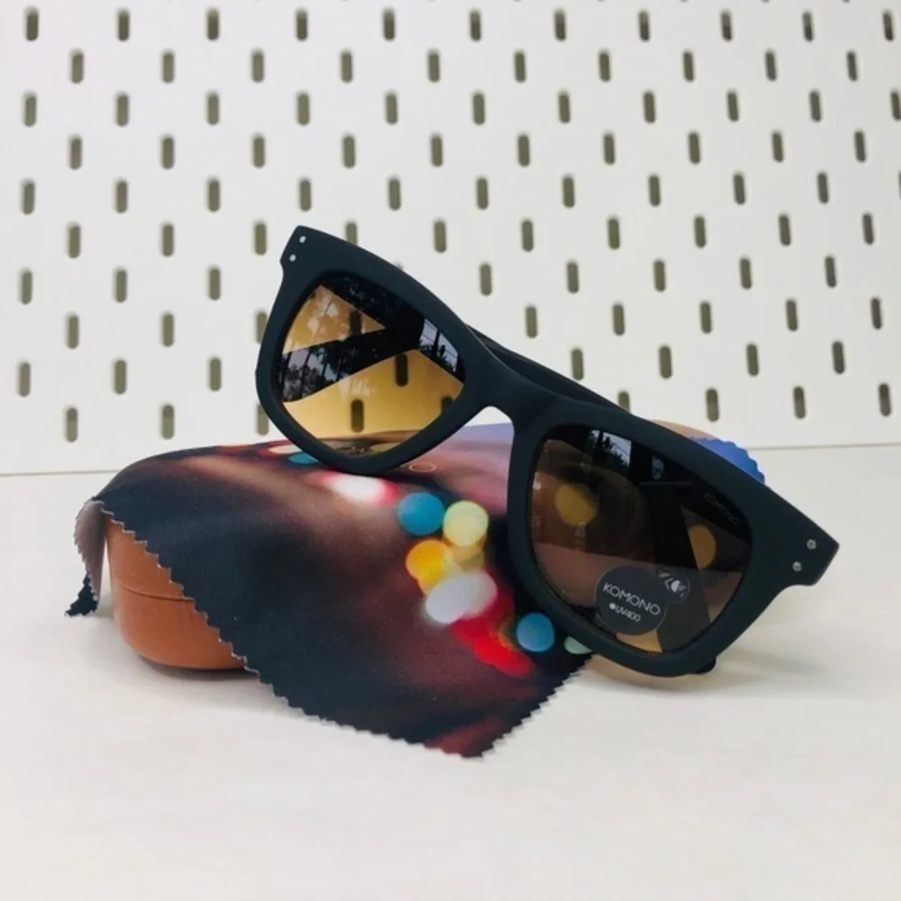 KOMONO sunglasses Allen Black Rubber NEW